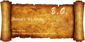 Bendi Olinda névjegykártya